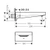 Pipa cada Hansgrohe Metropol negru mat 185 mm picture - 2