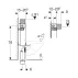 Rezervor incastrat Geberit Omega cu cadru Kombifix pentru wc suspendat 82 cm, montaj in caramida, inaltime redusa picture - 4