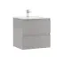 Set dulap baza suspendat Gala Daily gri 2 sertare cu lavoar 60 cm picture - 1