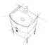 Set dulap baza suspendat Oristo Louis alb 2 sertare cu lavoar alb 102 cm picture - 3