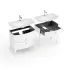 Set dulap baza suspendat Oristo Louis alb 2 sertare cu lavoar alb 102 cm picture - 4