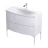 Set dulap baza suspendat Oristo Louis alb 2 sertare cu lavoar alb 102 cm picture - 2