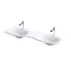 Set dulap baza suspendat Oristo Louis alb 4 sertare cu lavoar alb mat 144 cm picture - 6