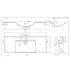 Set dulap suspendat si lavoar compozit Oristo Horyzont mdf alb 120 cm picture - 5