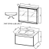 Set dulap suspendat si lavoar compozit KolpaSan Pandora mdf negru 75 cm picture - 4