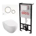 Set rezervor WC cu cadru incastrat Alca AM101/1120 si clapeta M775 alb plus vas WC Fluminia Minerva cu capac softclose alb picture - 1