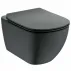 Set vas wc cu capac softclose si bideu suspendat Ideal Standard Tesi Aquablade negru mat Silk Black picture - 3