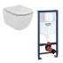 Set vas wc Ideal Standard Tesi AquaBlade cu capac soft close si rezervor Grohe cu clapeta alba Skate Air picture - 1