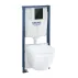 Set vas WC suspendat cu capac Grohe Euro Ceramic rezervor incastrat Solido 5 in 1 cu clapeta neagra Skate Cosmopolitan picture - 1