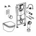 Set vas WC suspendat cu capac Grohe Euro Ceramic rezervor incastrat Solido 5 in 1 cu clapeta neagra Skate Cosmopolitan picture - 3