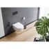 Set vas WC suspendat Deante Peonia Zero alb cu cadru de toaleta, rezervor ascuns si buton de actiune negru picture - 3