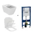 Set vas WC suspendat Ideal Standard I.life B cu capac slim softclose si set rezervor cu cadru incastrat si clapeta alba picture - 1