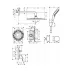 Sistem de dus incastrat Hansgrohe Crometta E 240 crom lucios picture - 3