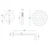 Sistem de dus incastrat Rea Lungo auriu periat picture - 2