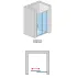 Usa de nisa culisanta cu perete fix SanSwiss Ocelia 120 cm sticla securizata 5mm anticalcar picture - 2