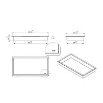 Raft incastrat dreptunghiular Balneo Wall-Box 60x30x10 cm finisaj cupru periat picture - 3
