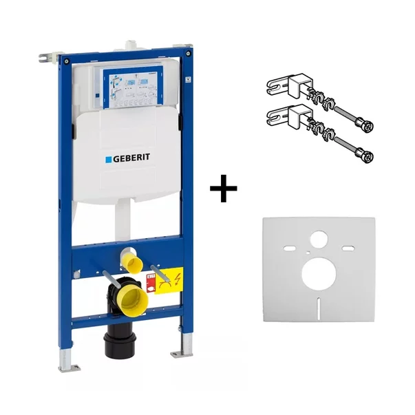Rezervor incastrat Geberit Duofix Sigma cu set fixare si clapeta Sigma20 alb-auriu picture - 3
