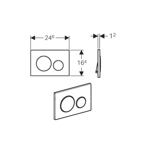 Rezervor incastrat Geberit Duofix Sigma cu set fixare si clapeta Sigma20 alb-auriu picture - 7