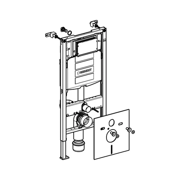 Rezervor incastrat Geberit Duofix Sigma cu set fixare si clapeta Sigma20 alb-auriu picture - 9