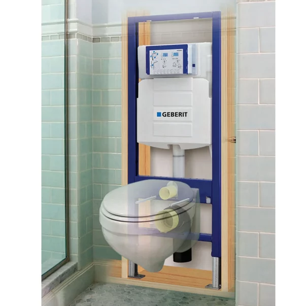 Rezervor incastrat Geberit Duofix Sigma cu set fixare si clapeta Sigma20 alb-auriu picture - 10