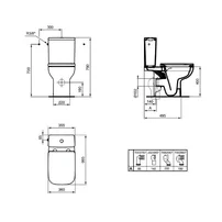 Rezervor pe vas WC Ideal Standard I.life A cu alimentare laterala alb lucios picture - 3
