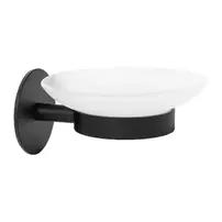 Savoniera Rea design rotund si finisaj negru - sticla mata picture - 4