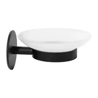 Savoniera Rea design rotund si finisaj negru - sticla mata picture - 2