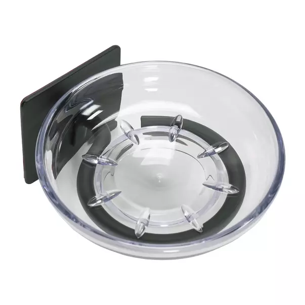 Savoniera Rea design rotund si finisaj negru - sticla transparenta picture - 3