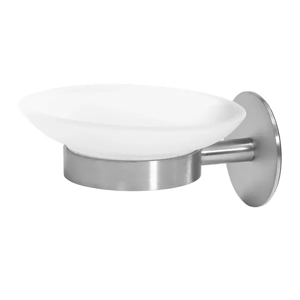 Savoniera Rea design rotund si finisaj nichel - sticla mata picture - 2