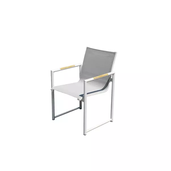 Scaun de gradina Soho Bay alb/gri deschis