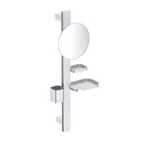 Set accesorii pentru lavoar Ideal Standard Alu+ argintiu mat din aluminiu 70 cm cu oglinda mobila