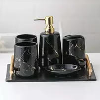 Set accesorii pentru lavoar Rea 322123  finisaj negru - auriu picture - 3