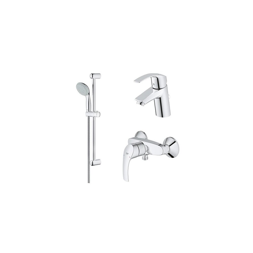 Set baterie lavoar baterie dus si set dus Grohe Eurosmart New S crom Baie