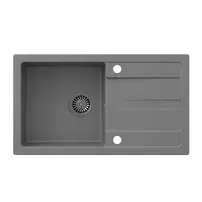 Set chiuveta bucatarie Quadron Go Max cu baterie Kate gri 77x44 cm picture - 2