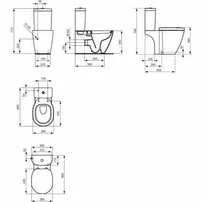 Set vas wc cu capac softclose si rezervor Cube Ideal Standard Connect