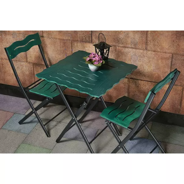 Set de gradina 3 piese Asir Bistro negru/verde picture - 2
