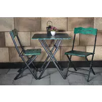Set de gradina 3 piese Asir Bistro negru/verde picture - 11