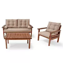 Set de gradina 3 piese Asir Milan crem/maro