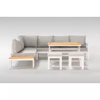 Set de gradina Asir Arya 018 alb 4 piese picture - 6