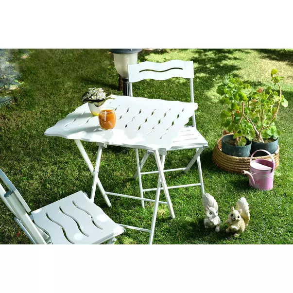 Set de gradina Asir Bistro 3 piese alb picture - 10
