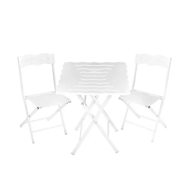 Set de gradina Asir Bistro 3 piese alb picture - 12