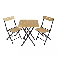 Set de gradina Asir Bistro 3 piese negru/crem picture - 4