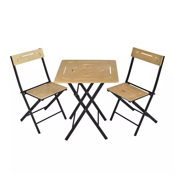 Set de gradina Asir Bistro 3 piese negru/crem picture - 4