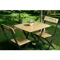 Set de gradina Asir Bistro 3 piese negru/crem picture - 12