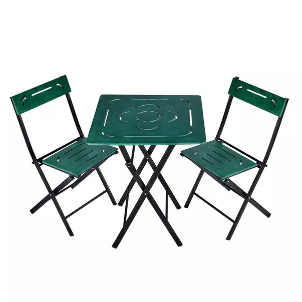 Set de gradina Asir Bistro 3 piese negru/verde picture - 5