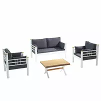 Set de gradina Asir Kappis 4 piese alb/antracit picture - 9