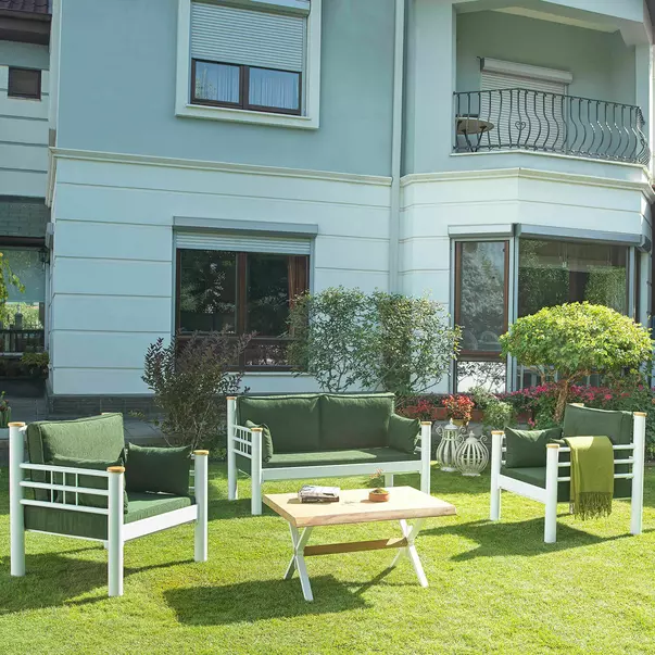 Set de gradina Asir Kappis 4 piese alb/verde picture - 6