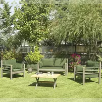 Set de gradina Asir Kappis 4 piese maro/verde