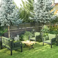 Set de gradina Asir Kappis 4 piese negru/verde picture - 1