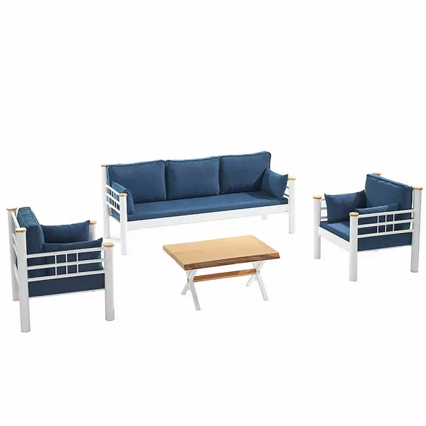Set de gradina Asir Kappis alb/albastru 4 piese picture - 9